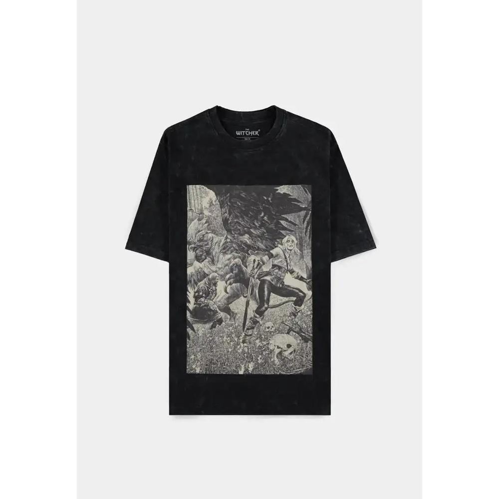 The Witcher - Ciri and the Basilisk (Loose Fit) Unisexe Tshirt - Noir